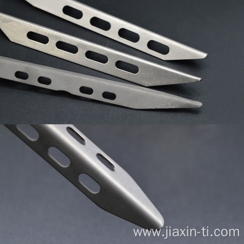 Windproof V-Shaped Titanium Stakes